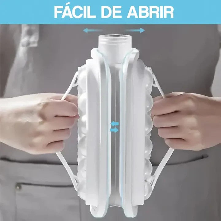 Bandeja de cubos de gelo 2 em 1, disco portátil para fazer garrafa de água com